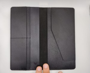 Porte-cartes en cuir véritable de haute qualité avec protection RFID, portefeuille de voyage long pliable pour hommes, fabrication haut de gamme OEM en gros - Product Image 3