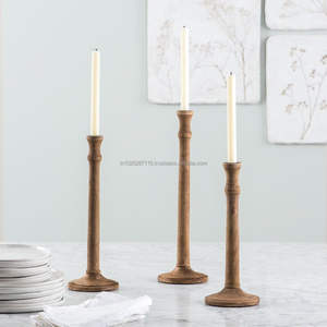 Bougeoir en bois naturel artistique pour des idées de design intérieur écologiques et une inspiration de configuration d'éclairage paisible et confortable - Product Image 2