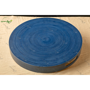 Plateaux en bambou tournés à la main éco-conscients décoratifs recyclables durables pour les fêtes et les rassemblements - Product Image 4