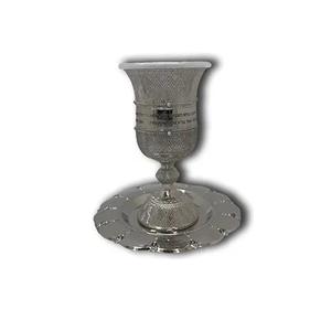 Copa de latón dorado de alta demanda, resistente, para Kiddush, para bodas, fiestas, eventos y regalos - Product Image 5