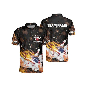 Camisetas Polo de Boliche Personalizadas para Hombre 2026, Camisetas de Equipo, Ropa Deportiva 100% Poliéster, Manga Corta, para Gimnasio y Fitness - Product Image 1