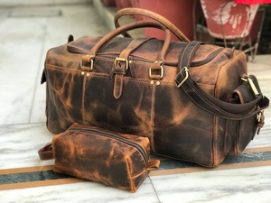Sac de voyage week-end en cuir véritable softshell personnalisé en gros pour la gym avec service OEM – Sacs de voyage en cuir - Product Image 6