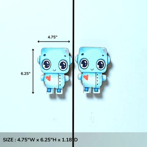 Nuevo Tirador de Cajón Infantil de Madera de Acacia Tradicional con Forma de Robot, Tiradores Decorativos de Madera de Alta Calidad para Armarios y Cómodas - Product Image 6