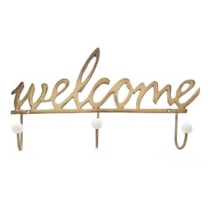 High on Demand Aluminum Metal Palm <b>Leaf</b> Shape Gold Finished <b>Wall</b> Mounted Hanging Hanger 1 Hooks For Home - Product Image 3