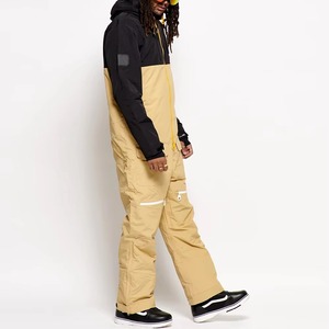 Custom Unisex Panel Design Ski Suit Waterproof -<b>Tex</b> Snowboard Jumpsuit One Piece Winter Snow Hooded Fleece Insulated Zipper - Product Image 3