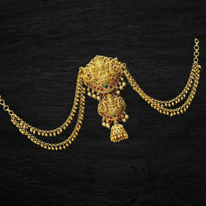 Fine Body Chain with Golden Bead and Temple Jada Billai - Product Image 1