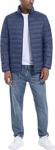 Veste matelassée brillante à col montant en toile pour hommes et femmes, parka rembourrée chaude d'hiver, manteau long pour garçons - Product Image 1