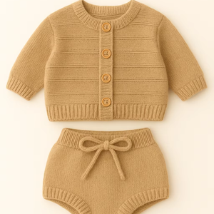 Conjunto de Ropa Tejida para Bebé, Suave y Cálida, Ideal para Recién Nacidos, Diseño Personalizado, Producción en Masa - Product Image 1