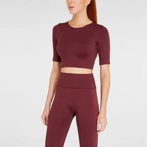 Camiseta Deportiva Corta para Mujer, Diseño Casual, de Alta Calidad, Ajustada al Cuerpo, Compresión, Cuello Redondo, para Actividades al Aire Libre - Product Image 3