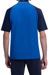 New Style Men's Summer Sports Golf Shirts Color Block Raglan Quarter Zip for Polo Shirts Fashionable Anti-Wrinkle Apparel - Product Image 2