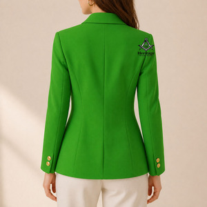 Chaqueta Blazer Personalizada HMR Verde Bordada con el Logo de Alpha Kappa para Mujeres de la Hermandad |   Blazer Personalizado con Bordado de Alpha Kappa Soror para Mujer - Product Image 2