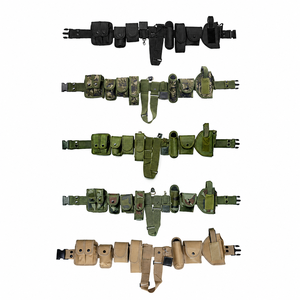 Adjustable Nylon Tactical Belt Set Modular Utility Waist Belt with Multiple Pouches for <b>Security</b> Outdoor Duty Use - Product Image 5