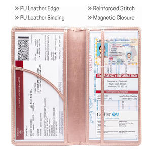 Accesorio para compartimento de camión automático, forro largo de cuero PU, organizador de estuche con logotipo, Cierre magnético para almacenar documentos, papeleo - Product Image 4