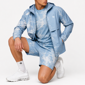 Custom Sublimated Polyester Hooded Tracksuit Set <b>Lightweight</b> Running <b>Jacket</b> With All Over Print Activewear <b>jacket</b> for men - Product Image 4
