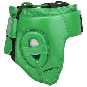 Protège-tête de boxe en cuir PU vert sur mesure avec logo personnalisé, durable et protecteur, ajustement confortable RL-HG-65 - Product Image 3