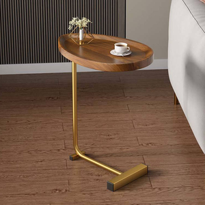Mesa de Centro de Hierro Metálico para Sala de Estar Pequeña, Mesa de Centro Cóncava para Balcón, Mesa de Centro Moderna de Lujo para Esquina de Dormitorio - Product Image 3