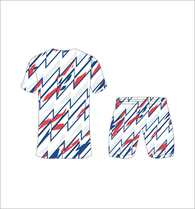 ชุดเสื้อฟุตบอลผู้ชายแบบซับลิเมชั่น คอวี แขนสั้น แห้งเร็ว ลายเรขาคณิต สำหรับทุกฤดูกาล ไซส์ผู้ใหญ่ - Product Image 3