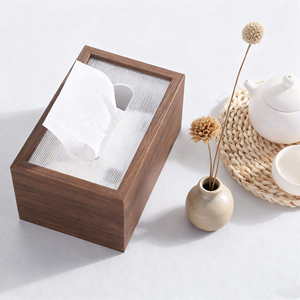 Best Quality 100% Natural Premium Design MDG Board <b>Tissue</b> Box Wooden Napkin Holder with Custom Logo Portable for Party <b>Weddings</b> - Product Image 6