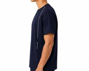 T-shirt basique premium pour homme en coton doux et respirant, style streetwear décontracté, vêtement de mode moderne pour le quotidien, collection en gros - Product Image 3