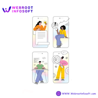 Conception personnalisée d'applications mobiles UI/UX, Webroot Infosoft, 7 ans d'expérience, meilleure entreprise, prix bas pour OS Internet