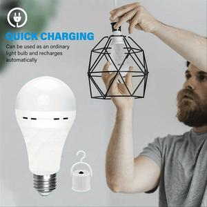 8pcs/4pcs A19 Size E26/E27 <b>Rechargeable</b> LED Light <b>Bulbs</b> 80W Equivalent 1200mAh Battery Backup Emergency Use for Power Outages - Product Image 3