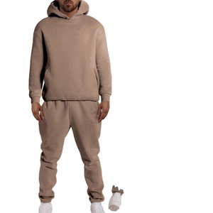 Conjuntos Deportivos de Dos Piezas Unisex con Sudadera con Cremallera y Pantalones Deportivos, Ropa Deportiva Informal, Transpirable, de Poliéster/Algodón Grueso - Product Image 1
