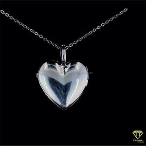 Collar con Colgante de Corazón Premium en Plata de Ley 925 con Diseño de Diamantes Moissanite - Product Image 5