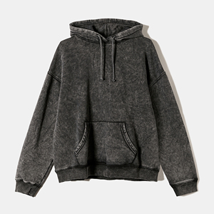 เสื้อฮู้ดดี้ย้อมสีแบบแอซิดวอชคุณภาพพรีเมียมขายดีสำหรับผู้หญิง สามารถสั่งทำโลโก้ของคุณเองได้ สีพื้น เสื้อฮู้ดดี้ย้อมสีแบบแอซิดวอชสำหรับผู้หญิง - Product Image 5