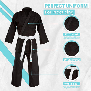 Kimono de BJJ de Diseño Personalizado al por Mayor, 100% Algodón, 220g, Impresión por Transferencia de Calor, Uniforme de Artes Marciales Unisex para Adultos - Product Image 3