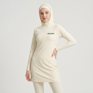 Factory Custom Women's Swimwear Long Sleeve Burkini Leggings Breathable Plus Size Casual Beach <b>Pool</b> Islamic Swim Outfit Resort - Product Image 1