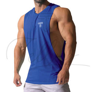 Vente flash - Débardeur basique pour homme en coton pur, sans manches, pour la musculation et le fitness, séchage rapide, respirant, service OEM - Product Image 6