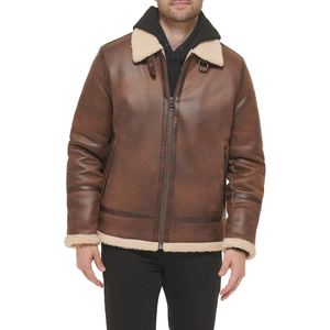 Chaqueta de cuero de oveja genuino de primera calidad para hombre, de lujo, suave, con corte ajustado, a la moda, de alta calidad, para invierno. - Product Image 3