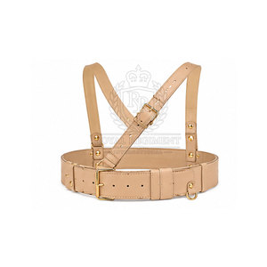 Ceinture Sam Browne en cuir tendance avec boucle classique, sangle réglable et un look épuré pour tenues formelles - Product Image 5