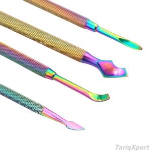 Empujador de Cutículas Profesional de Acero Inoxidable de Doble Cabeza, Limpiador de Uñas, Reutilizable, Opción de Logotipo Personalizado, Set de Manicura Diaria - Product Image 4