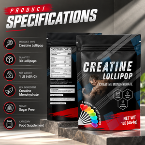 Piruletas de Creatina Monohidrato de Marca Privada 3000mg, Fabricante OEM ODM, Venta al por Mayor, Suplemento Deportivo - Product Image 4