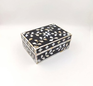 Eco Friendly Jewelry Box With MOP & Resin Inlay Magnetic Closure Home Decor & Christmas Decor Jewelry Display Storage <b>Boxes</b> - Product Image 1