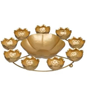 <b>Temple</b> Use Metal Urli Bowl Antique Design Traditional Style Flower Diya Decoration - Product Image 5