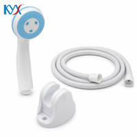 Pommeau de douche manuel réglable en plastique avec tuyau résistant au gel et support pour kit de remplacement de douche de salle de bain