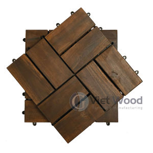 Suelo de Madera de Acacia Vietnamita Ecológico, Impermeable, Antideslizante, Diseño Contemporáneo, Acabado Mate, Sistema de Enclavamiento, para Exteriores, 5+ - Product Image 2