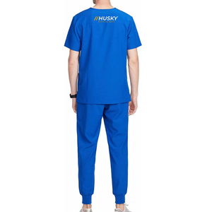 ชุดยูนิเซ็กซ์สำหรับแพทย์และพยาบาล แบรนด์ HUSKY SPORTSWEAR คุณภาพพรีเมียม ผลิตจากผ้าสแปนเด็กซ์/โพลีเอสเตอร์ ทออย่างดี เสื้อคอวี แขนสั้น เหมาะสำหรับโรงพยาบาล - Product Image 6