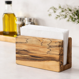 Handcrafted Rustic Spalted Maple Wooden Napkin Holder For <b>Dining</b> <b>Table</b> Elegant Vertical Wood Tissue Dispenser Stand For Home Use - Product Image 3