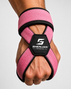 Correas de Levantamiento de Pesas Profesionales al por Mayor, Diseño en Forma de 8, Resistentes, Antideslizantes, Ecológicas, Acolchadas con Algodón y Neopreno, Alta Elasticidad - Product Image 1