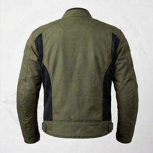 แจ็คเก็ตหนังแท้สำหรับขี่มอเตอร์ไซค์คุณภาพดีที่สุดสำหรับผู้ชาย รุ่นใหม่ล่าสุดสำหรับฤดูหนาว พร้อมแผ่นป้องกันที่ถอดออกได้ สามารถสั่งทำได้ - Product Image 2