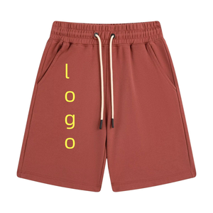 Shorts de jogging personnalisables pour hommes en coton biologique, motif bambou, longueur genou, bermudas, cordon de serrage, motif uni, pantalon de survêtement en jersey - Product Image 4