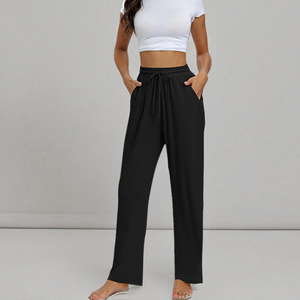 Pantalones Deportivos de Mujer Estilo Vintage con Cordón en la Cintura, Pantalones de Chándal de Forro Polar Lisos con Estampado Personalizado - Product Image 6