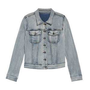Chaqueta vaquera extragrande para mujer al por mayor, estilo urbano, transpirable, para invierno, tallas grandes - Product Image 1