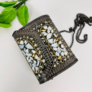 Fashion Acrylic Evening Clutch Purse for <b>Women</b> Metallic Ball Pattern Bag Ladies Unique Mini <b>Handbag</b> for Wedding Party By FWE - Product Image 6