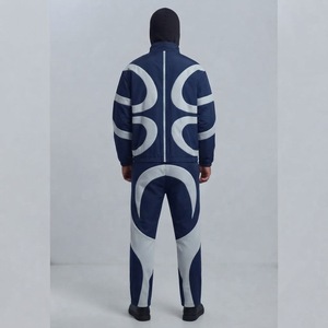 Conjunto Deportivo para Hombre, Azul Marino con Paneles Blancos, Sudadera con Capucha y Cremallera Completa, Secado Rápido, Ligero, 2 en 1, Ropa Deportiva Urbana, Pantalones Jogger - Product Image 2