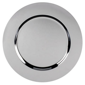 Plato de Presentación Bohemio de Acero Inoxidable Galvanizado Natural de 13 Pulgadas, Ecológico y con Buen Diseño para Bodas - Product Image 3