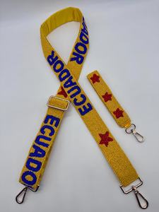 Ecuador Beaded Purse Strap Adjustable Bag Strap Crossbody Stadium Clear Bag Accessory Game Day Bag <b>Camera</b> Strap - Product Image 2